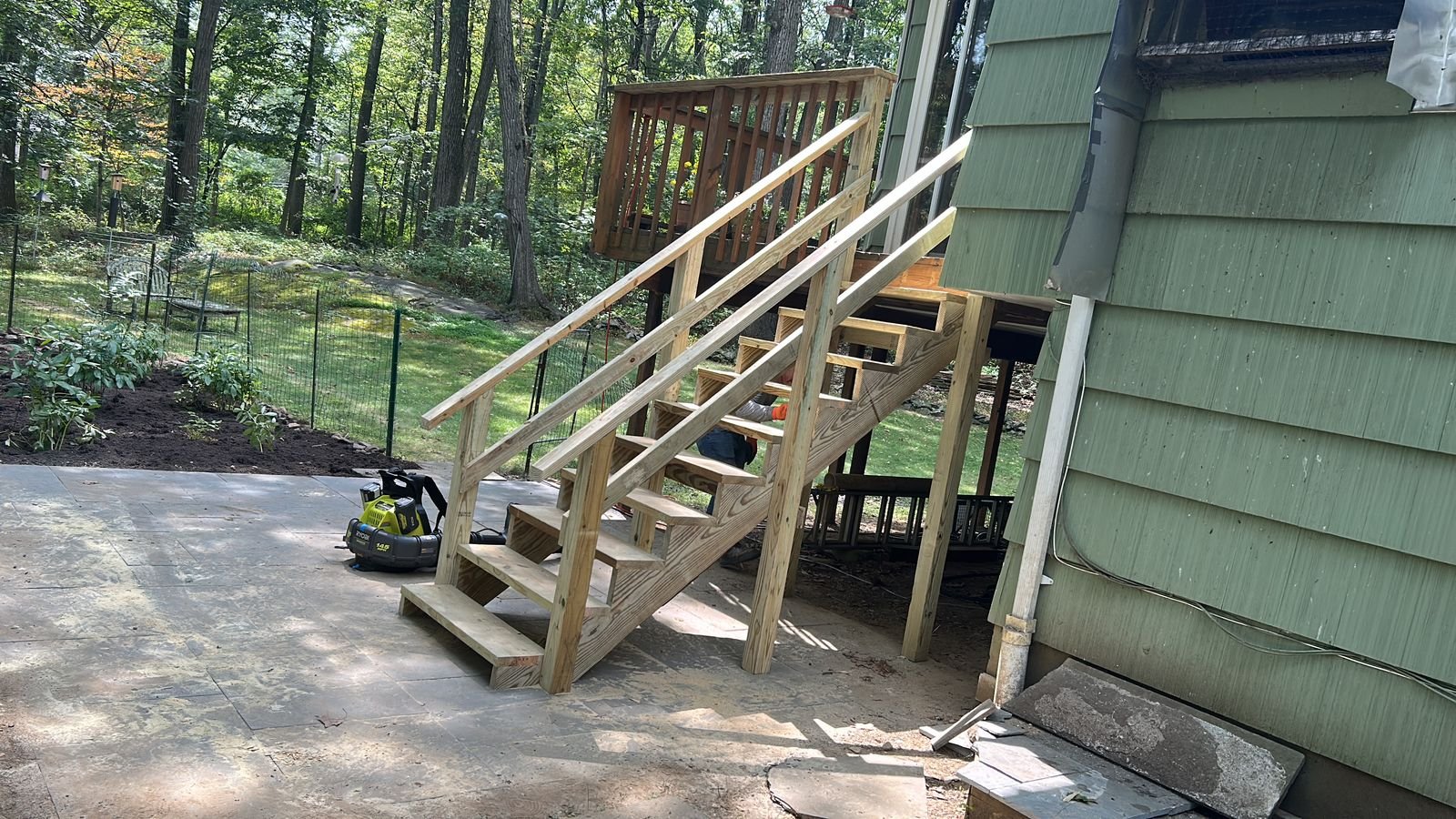 New deck stairs & railings — Manuel T Landscaping & Construction, Westchester NY