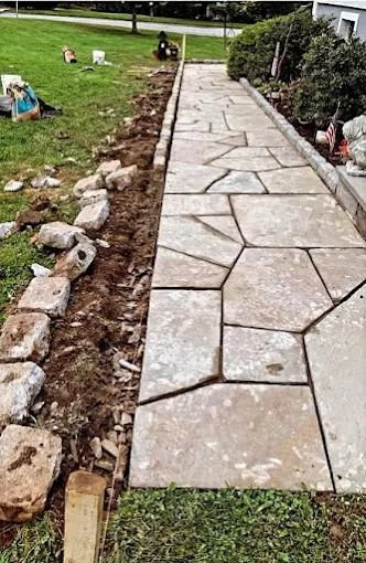 Flagstone walkway — Manuel T Landscaping & Construction, Westchester NY