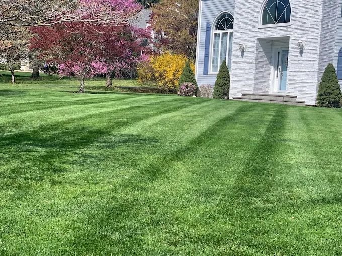 Striped lawn mowing — Manuel T Landscaping & Construction, Westchester NY